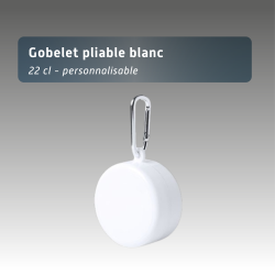 Gobelet pliable blanc 22cl