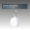 Gobelet pliable blanc 22cl