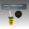 Capuchon couvercle à ajouter à un verre