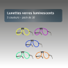 Lunettes verres luminescents - 5 couleurs - paquet de 10