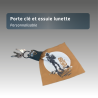 Porte clé et essuie lunette personnalisé