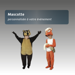 Mascotte personnalisée selon le thème de votre évènement