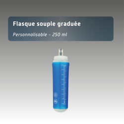 Flasque souple graduée personnalisable 250ml écologique réutilisable personnalisable