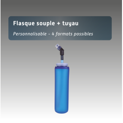 Flasque souple avec tuyau graduée personnalisable 250ml écologique réutilisable personnalisable