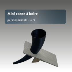 Mini corne à boire personnalisable pour boire de la bière ou autre boisson 4cl