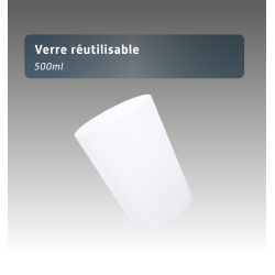 Verre réutilisable en stock 500ml