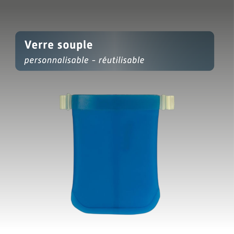 Verre souple ecologique reutilisable personnalisable
