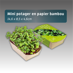 Mini potager en papier bambou