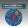 Serviette ronde microfibre - personnalisée