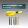 Bracelet en satin inviolable - 8 couleurs disponibles - personnalisable