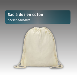 Sac à dos en coton - personnalisable