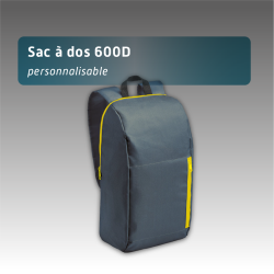 Sac à dos 600D avec poche - 4 couleurs disponibles - personnalisable