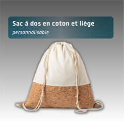 Sac à dos en coton et liège - personnalisable