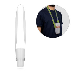 Lanyard porte-gobelet personnalisé en rPET -Sublimation recto verso -Fabriqué en Europe