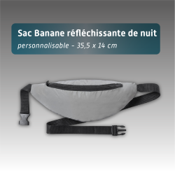 Sac banane réfléchissante de nuit - personnalisable