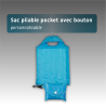 Sac pliable pocket en polyester avec bouton - personnalisable - 6 coloris disponibles
