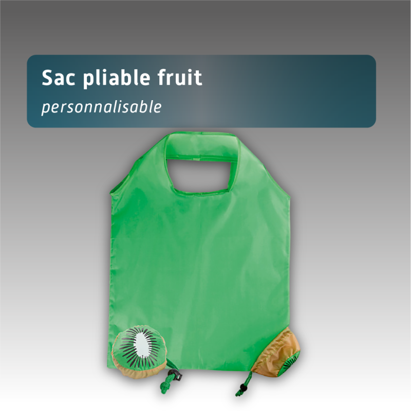 Sac pliable fruit - personnalisable - 7 fruits disponibles