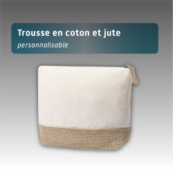 Trousse en coton et jute - personnalisable