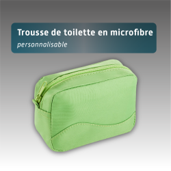 Trousse de toilette en microfibre - 7 couleurs disponibles - personnalisable