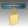 Sac shopping avec anses  - 6 couleurs disponibles - personnalisable