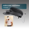 Visière avec ventilateur rechargeable personnalisable -3 vitesses -Batterie 150 mAh