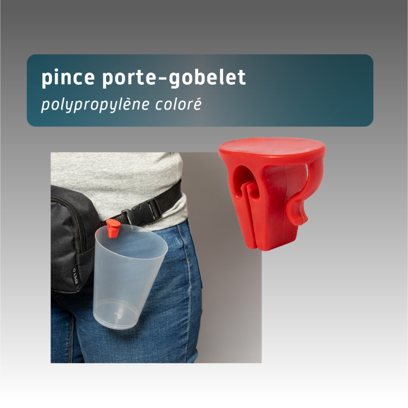 Pince porte-gobelet personnalisable -Support de gobelet en PP pour événements