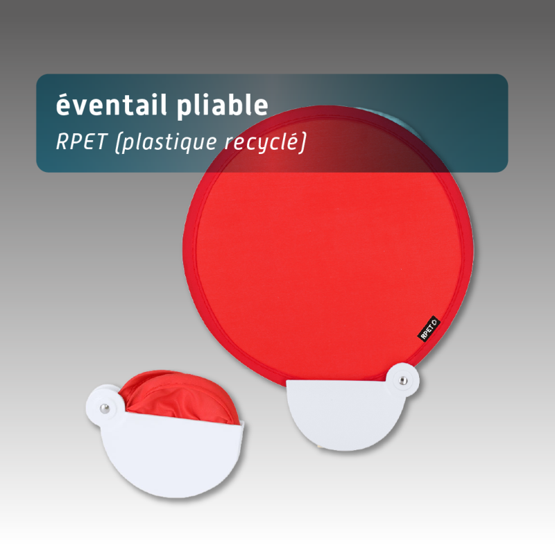 Éventail pliable personnalisable en RPET : le goodie écologique pour vos événements