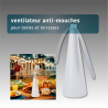 Ventilateur anti-mouches personnalisable -Répulsif silencieux pour tables et terrasses