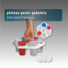 Plateau porte-gobelets personnalisable 6 places - Fabrication française