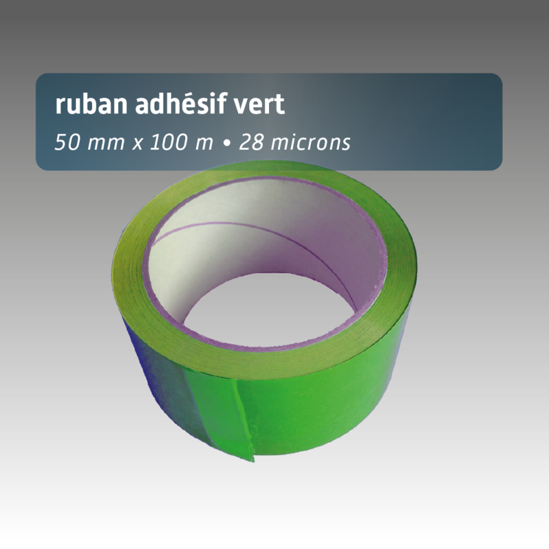 Ruban adhésif plastique 50x100 m | Disponible en 10 coloris