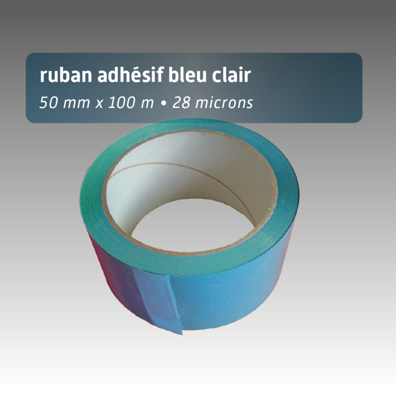 Ruban adhésif plastique 50x100 m | Disponible en 10 coloris