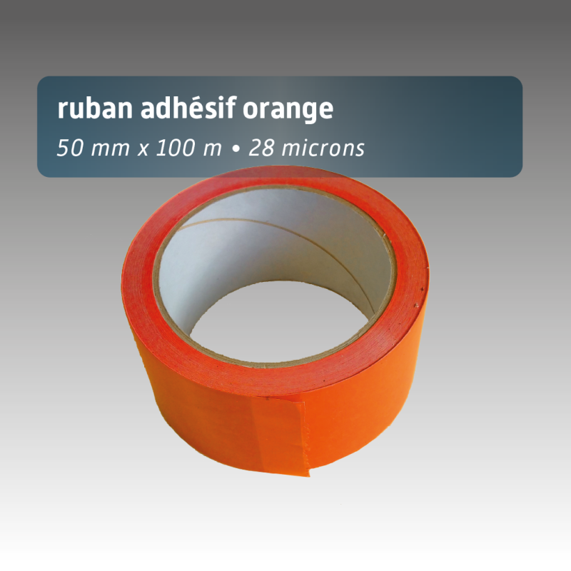 Ruban adhésif plastique 50x100 m | Disponible en 10 coloris