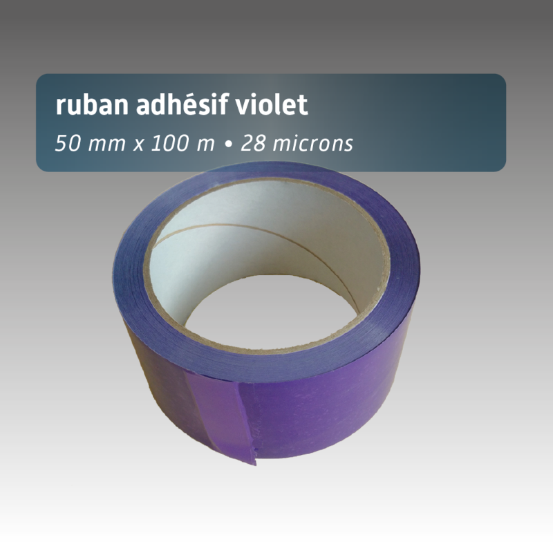 Ruban adhésif plastique 50x100 m | Disponible en 10 coloris