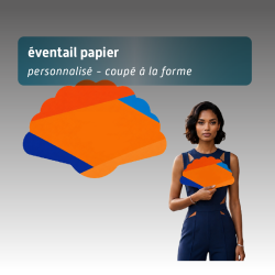 Éventail papier personnalisable recto/verso