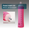 Flasque souple rose 500 ml personnalisable -Bouteille sport TPU