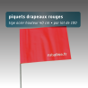 Piquet drapeau de signalisation 40 cm tige acier - lot de 100 - pvc