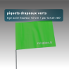 Piquet drapeau de signalisation 40 cm tige acier - lot de 100 - pvc