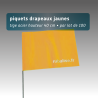 Piquet drapeau de signalisation 40 cm tige acier - lot de 100 - pvc