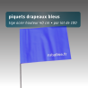 Piquet drapeau de signalisation 40 cm tige acier - lot de 100 - pvc