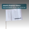 Piquet drapeau de signalisation 40 cm tige acier - lot de 100 - pvc