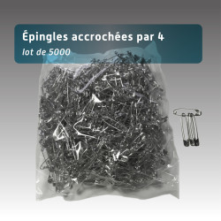 Lot de 5 000 (attaché par 4) : Épingles à nourrice de course