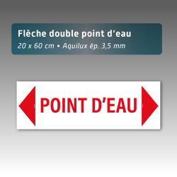 Flèche Aquilux double 20 x 60 cm « Point d'eau »