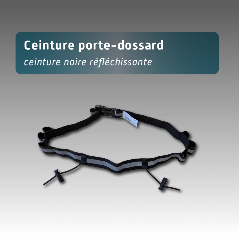 Ceinture porte-dossard réfléchissante jaune avec porte-gel