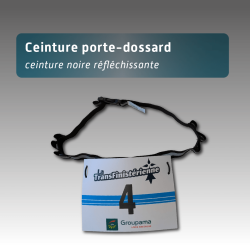 Ceinture porte-dossard réfléchissante jaune avec porte-gel