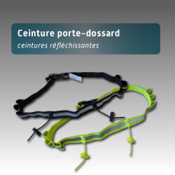 Ceinture porte-dossard réfléchissante jaune avec porte-gel