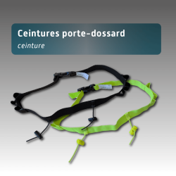 Ceinture porte-dossard avec 2 cordons et porte-gel