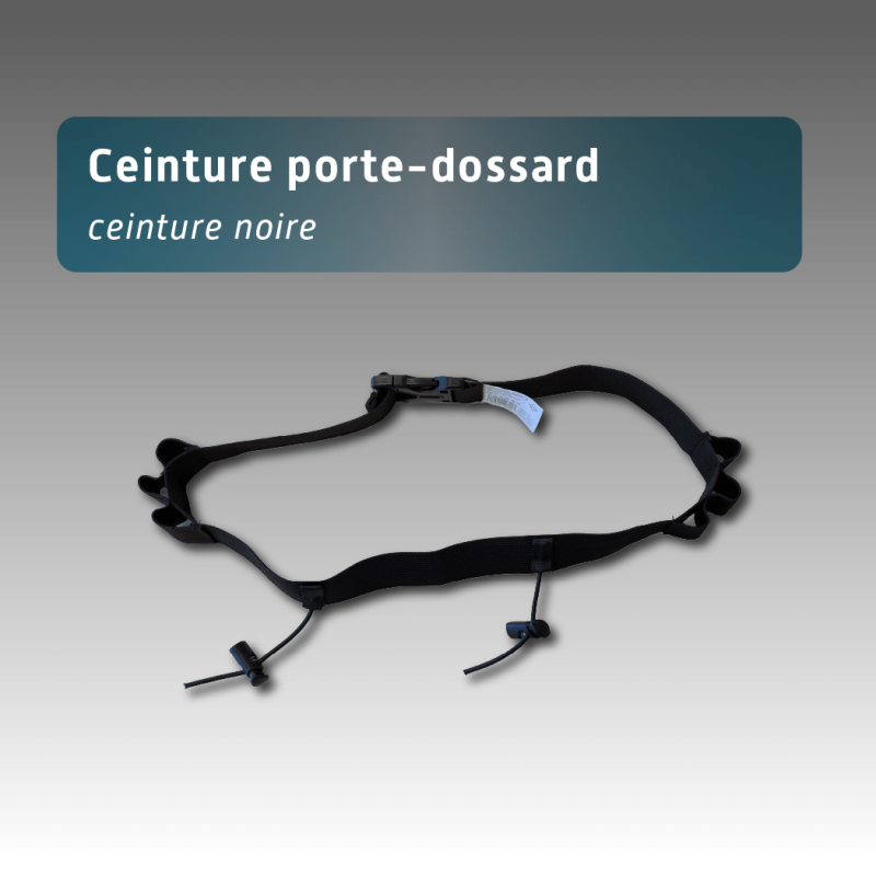 Ceinture porte-dossard jaune 2 cordons avec porte-gel