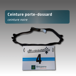 Ceinture porte-dossard jaune 2 cordons avec porte-gel
