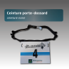 Ceinture porte-dossard jaune 2 cordons avec porte-gel