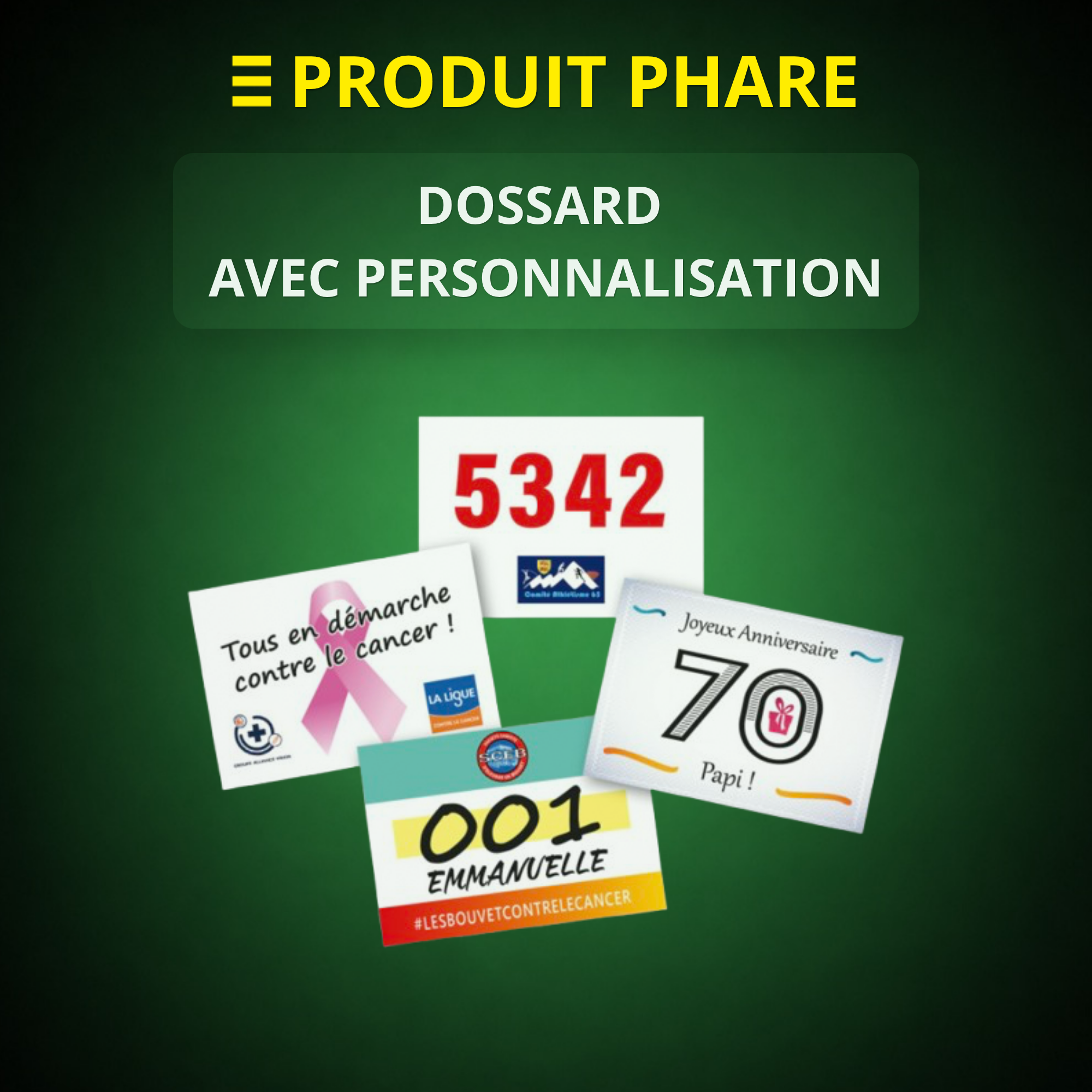 DOSSARD AVEC PERSONNALISATION
